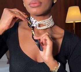 How to make a pearl necklace scarf​
