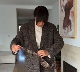 How to tie a neck scarf as a jacket belt