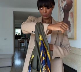 scarf hack for an oversized blazer, Scarf hack for an oversized blazer