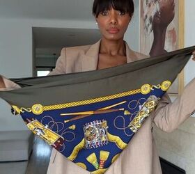 scarf hack for an oversized blazer, Scarf hack for an oversized blazer