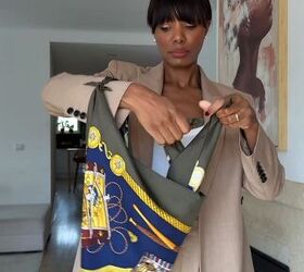 scarf hack for an oversized blazer, Scarf hack for an oversized blazer