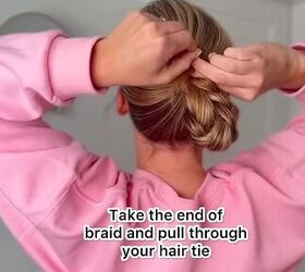 Creating an easy braided bun​