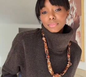 How to turn your scarf into a necklace