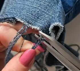 ruffle hem, Creating DIY ruffle hem jeans