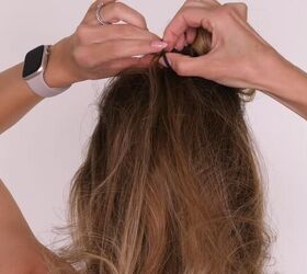 Creating a half-up hairstyle