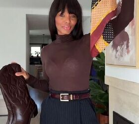 Tie a scarf to your boot for a simple way to finish your outfit