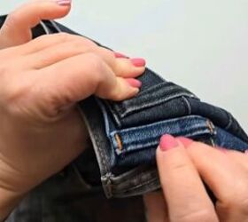 Making a DIY denim dress from jeans