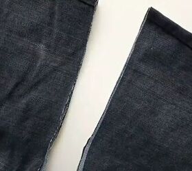 Making a DIY denim dress from jeans