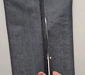 Making a DIY denim dress from jeans