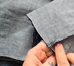 Making a DIY denim dress from jeans