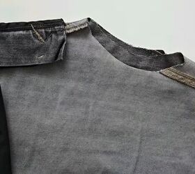 Making a DIY denim dress from jeans