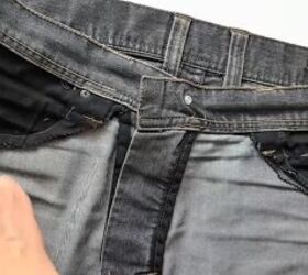 Making a DIY denim dress from jeans