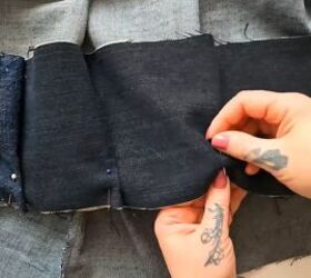 Making a DIY denim dress from jeans