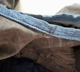 Making a DIY denim dress from jeans