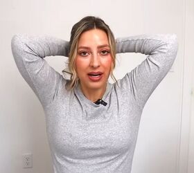 Leave face-framing hair out, make ponytail