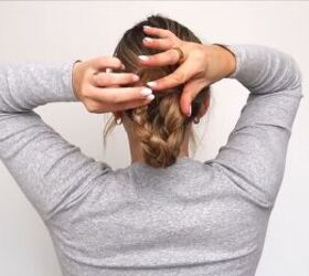 Place braid end in elastic