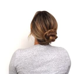 Low twisted bun to the side