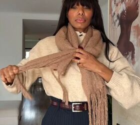 how to create a chic scarf look using a bangle, Repeat on the other side
