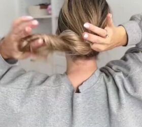 Put your finger through your ponytail to make this elegant bun