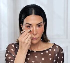 Applying concealer