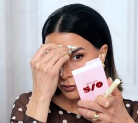 Making final touches to makeup
