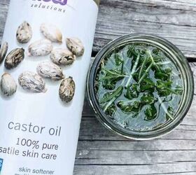 Pour castor oil over rosemary — your hair will thank you