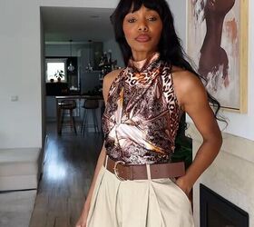 Scarf as a Halter Top Fashion Hack in 4 Easy Steps