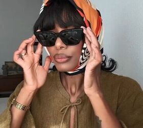 9 stunning coachella head scarf ideas to level up your festival look, Hollywood glamour