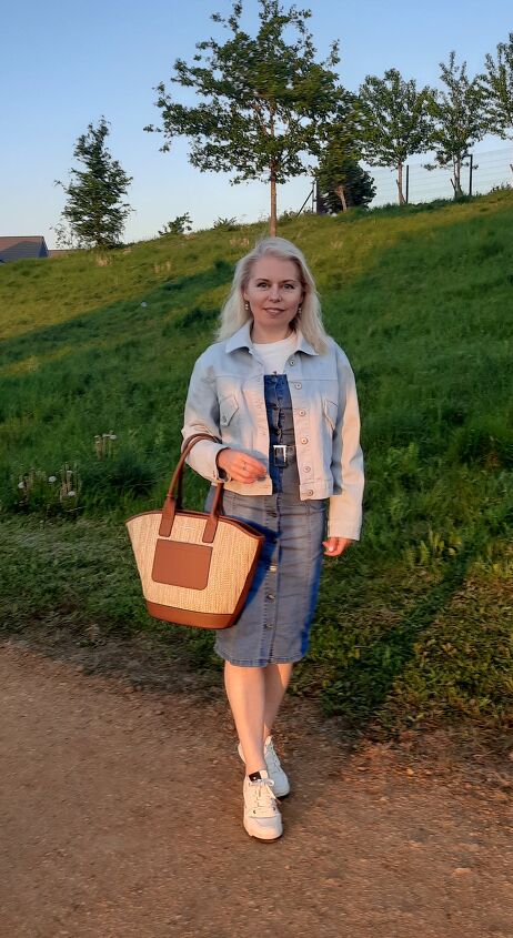 Denim Midi Skirts/Dresses Styling Ideas | Upstyle Denim Midi Skirts/Dresses Styling Ideas | Upstyle