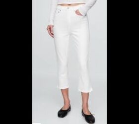how to wear white jeans style do s and don ts for women over 40, Avoid overly cropped jeans