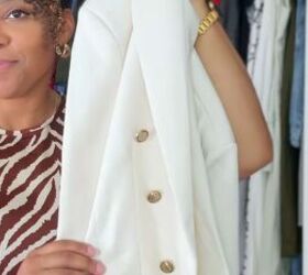 perfect sunday outfits 5 chic and modest dresses for church, White blazer with gold buttons