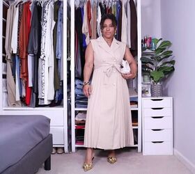 perfect sunday outfits 5 chic and modest dresses for church, Quiet luxury in a neutral timeless dress