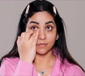 the only true no makeup makeup look for hooded eyes, Apply minimal concealer and blend it out