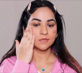 the only true no makeup makeup look for hooded eyes, Blend in lip and cheek tint