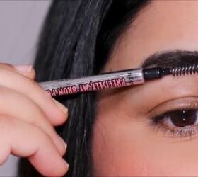 the only true no makeup makeup look for hooded eyes, Brush eyebrows upward