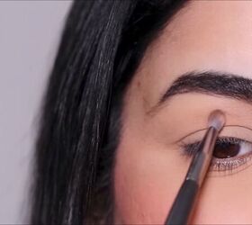 The easiest hooded-eye makeup trick is placing shadow slightly higher