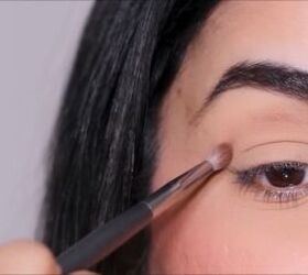 the only true no makeup makeup look for hooded eyes, Mark inner and outer corners to connect to first point