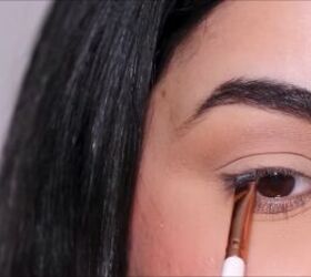 the only true no makeup makeup look for hooded eyes, Make small wing and stamp across lash line