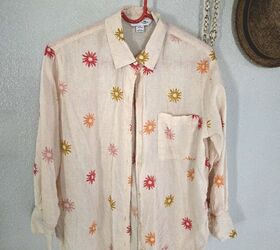 She wore this blouse “wrong” on purpose, now it hangs completely differently