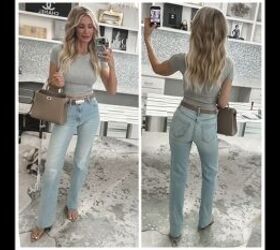 how to look younger in denim the ultimate guide for fashion over 40, Light wash high waisted straight leg jeans