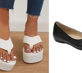 Avoid outdated footwear, especially if unflattering