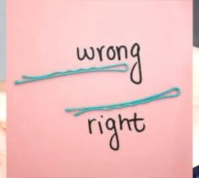 simple knot bun tutorial for a cute easy updo hairstyle, Bobby pin direction matters