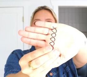 simple knot bun tutorial for a cute easy updo hairstyle, Spiral pins as alternative to bobby pins