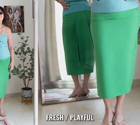 why i was wrong about pencil and maxi skirts a style revelation, Color blocked look with kelly green skirt
