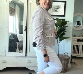 How to wear white capri pants without looking frumpy