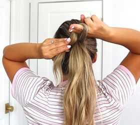 Wrap your ponytail like this for an effortless updo