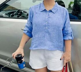 shortening linen tunics