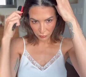 try this cute style idea for mid length hair