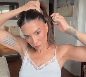 try this cute style idea for mid length hair