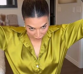 this sleek hairstyle takes only a few minutes